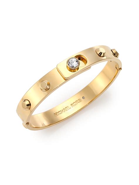 michael kors gold bangle bracelet with studs|Michael Kors bracelet outlet.